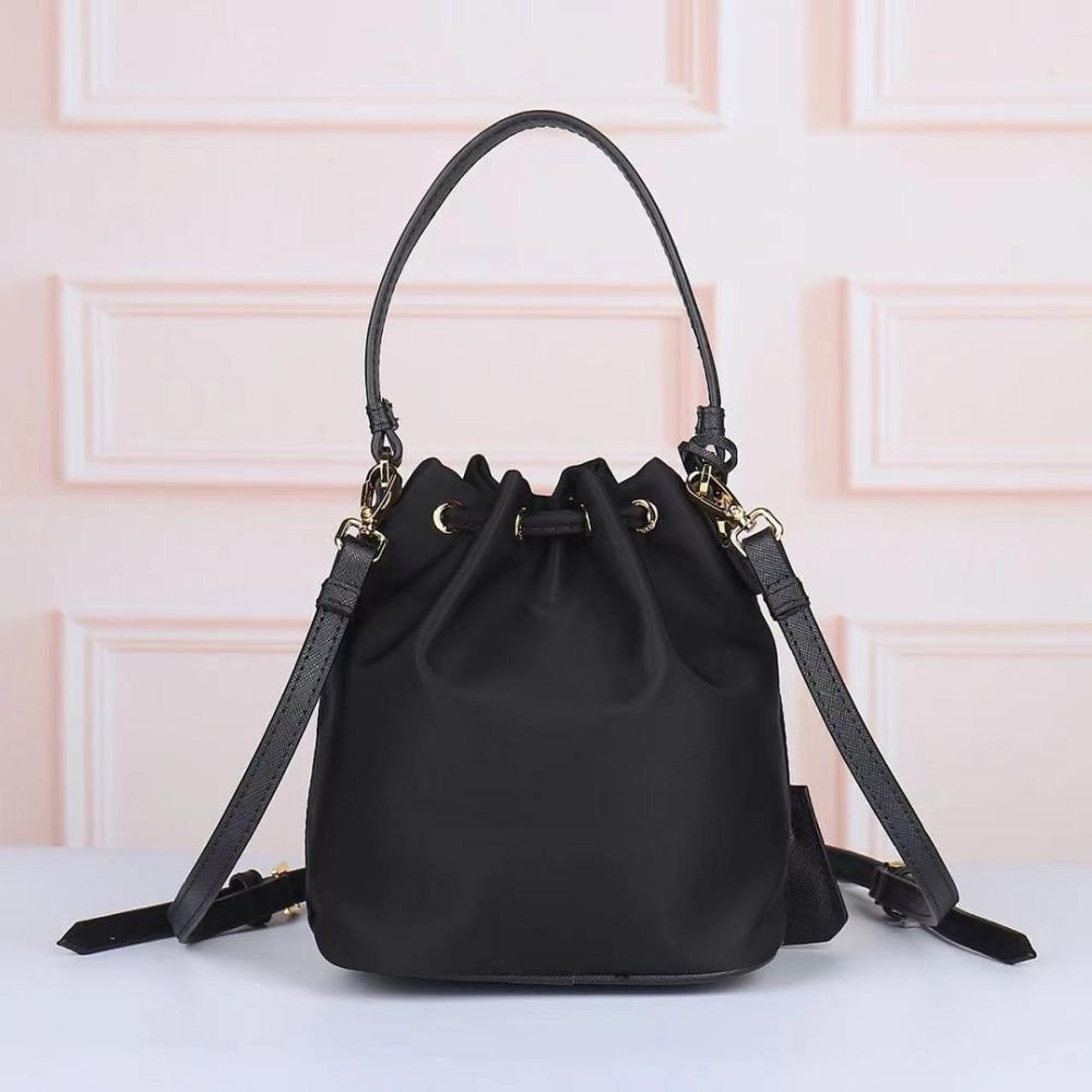 Modern Elegant Gold Leather Bucket Bag