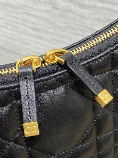 Embroidered Lambskin Shoulder Bag