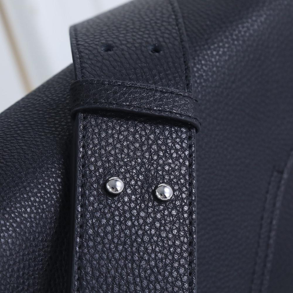 Luxury Black Printed Calfskin Shoulder Bag – Special Edition