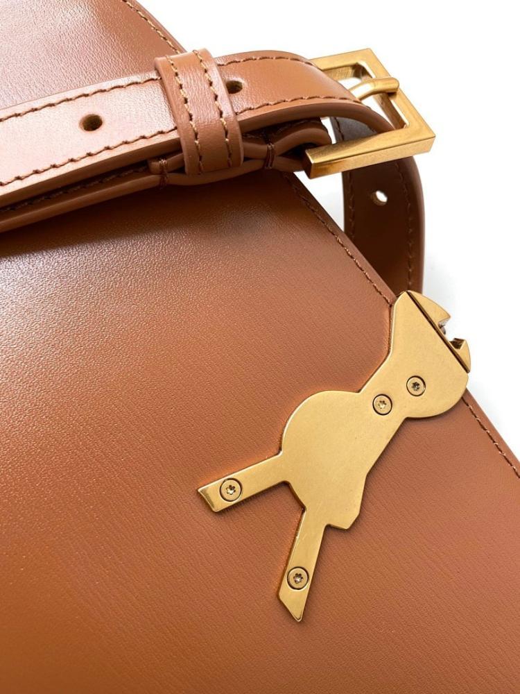 Modern Refined Leather Top Handle Bag