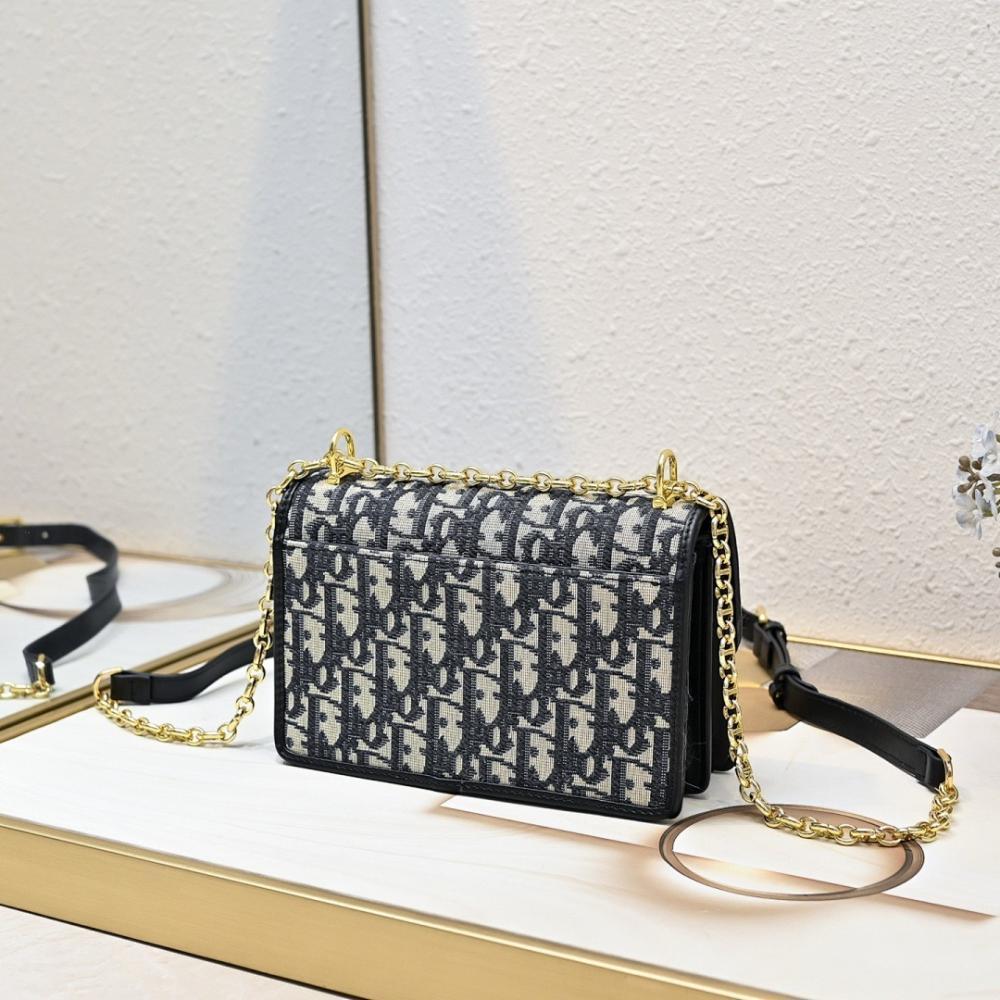 Luxury Premium Blue Embroidered Leather Crossbody Bag