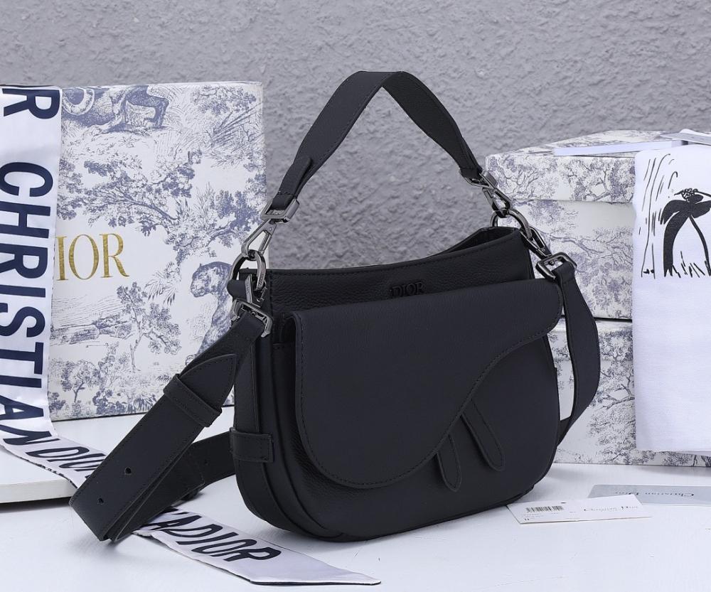 Luxury Stylish Black Quilted Calfskin Shoulder Bag