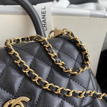 Quilted Lambskin Top Handle Bag