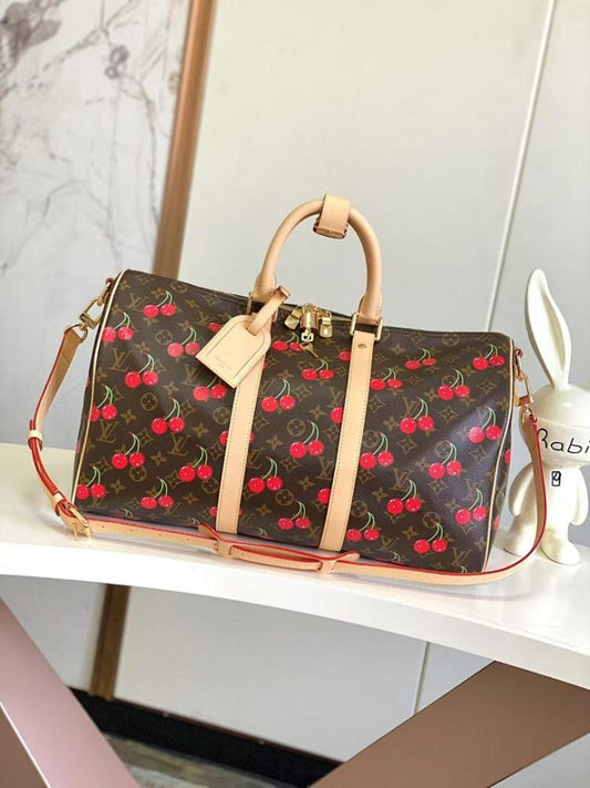 Classic Refined Monogram Leather Shoulder Bag