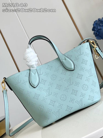 Woven Leather Top Handle Bag