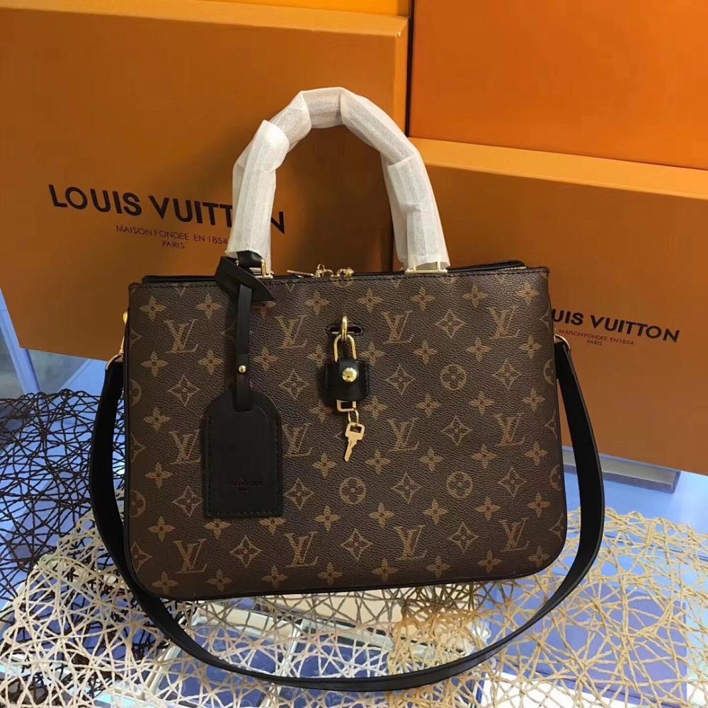 Stylish Premium Monogram Calfskin Top Handle Bag