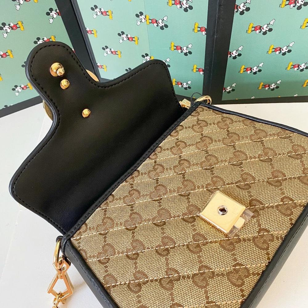 Elegant Refined Quilted Canvas Shoulder Bag