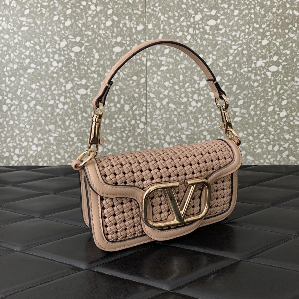 Woven Calfskin Top Handle Bag