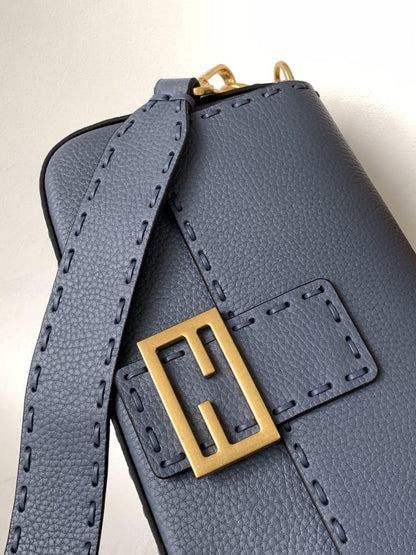 Refined Leather Top Handle Bag