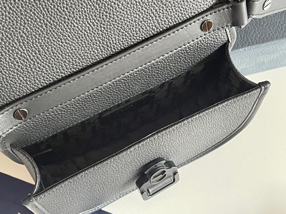 Elegant Premium Black Printed Calfskin Shoulder Bag