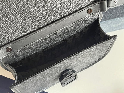 Elegant Premium Black Printed Calfskin Shoulder Bag