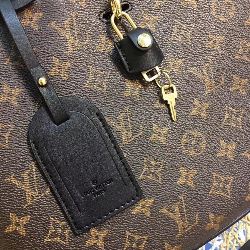 Stylish Premium Monogram Calfskin Top Handle Bag