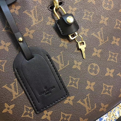 Stylish Premium Monogram Calfskin Top Handle Bag