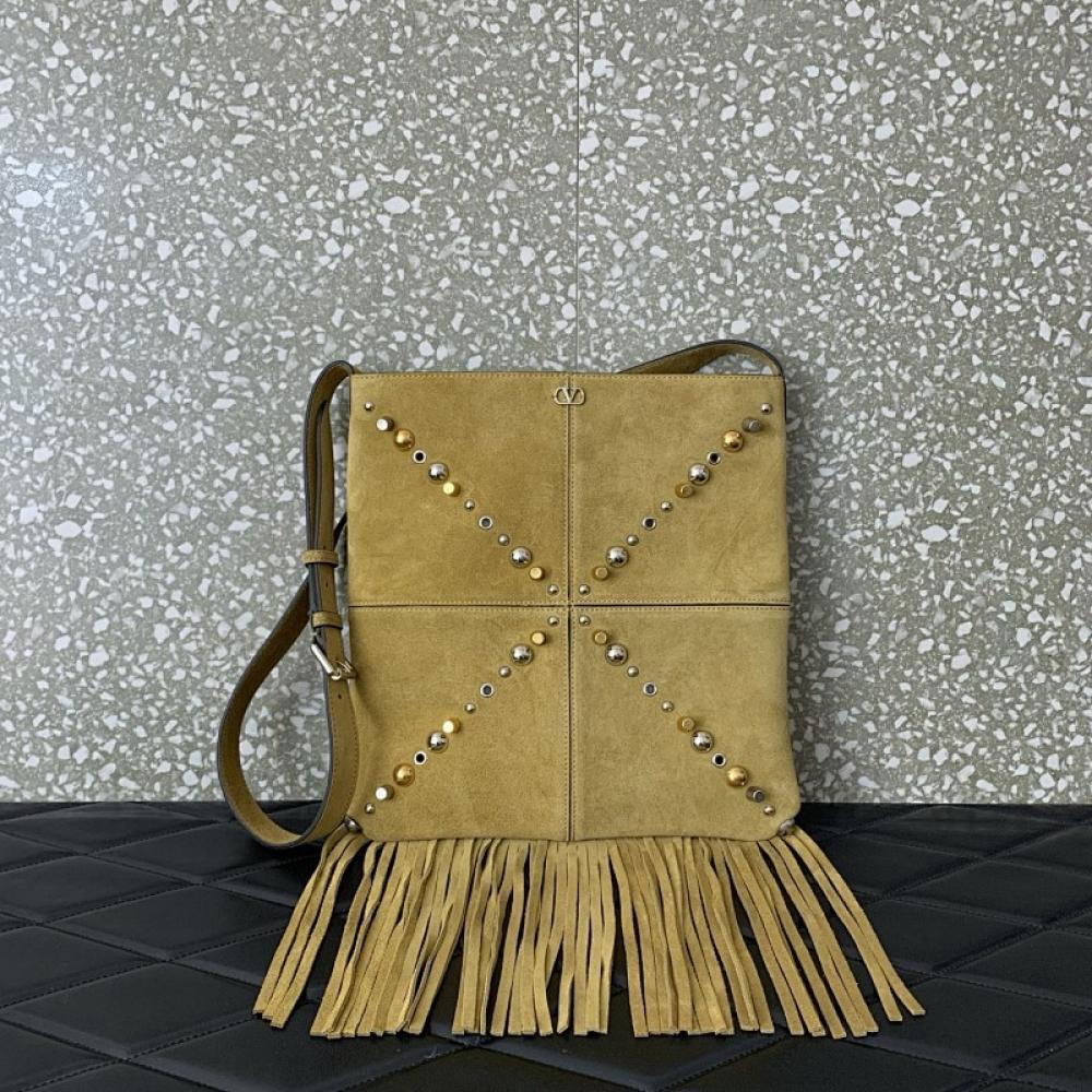 Studded Leather Crossbody Bag