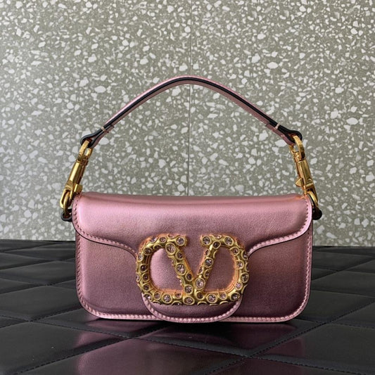 Crystal-Embellished Calfskin Wallet