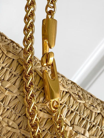 Luxury Raffia Shoulder Bag – Limited Edition