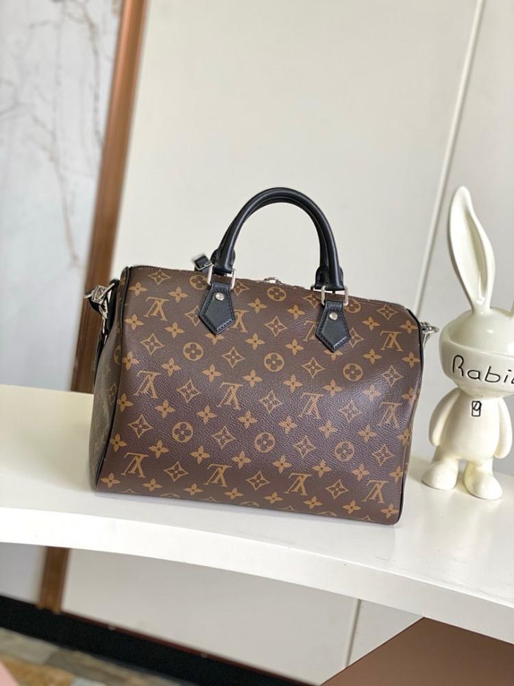 Stylish Black Monogram Leather Shoulder Bag – Special Edition