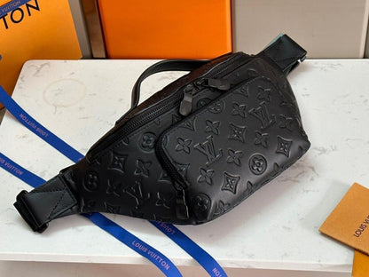 Modern Elegant Monogram Leather Shoulder Bag