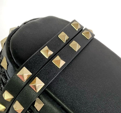 Stylish Studded Raffia Bucket Bag – Limited Edition