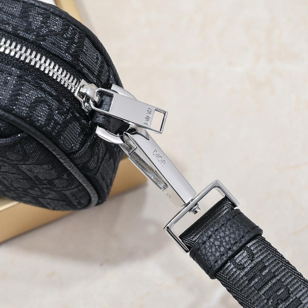Modern Black Printed Calfskin Shoulder Bag – Limited Edition