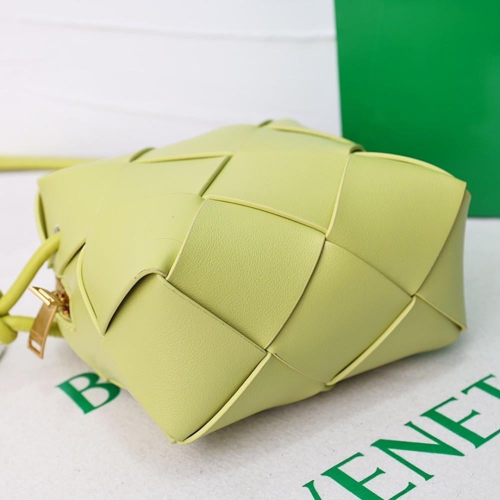 Luxury Refined Woven Calfskin Top Handle Bag