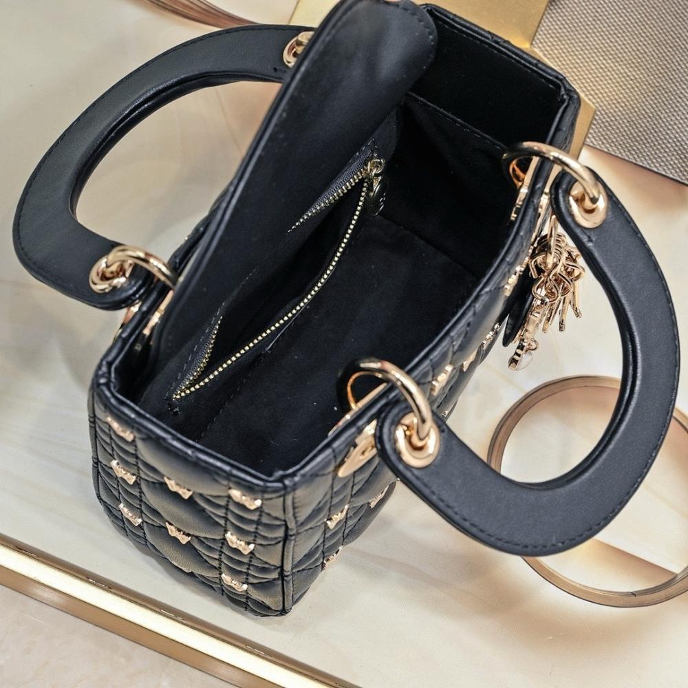 Italian-Inspired Stylish Studded Leather Shoulder Bag