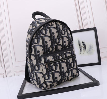 Modern Premium Black Quilted Leather Backpack