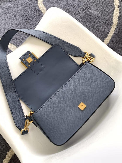 Refined Leather Top Handle Bag
