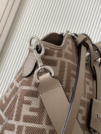 Embroidered Calfskin Shoulder Bag