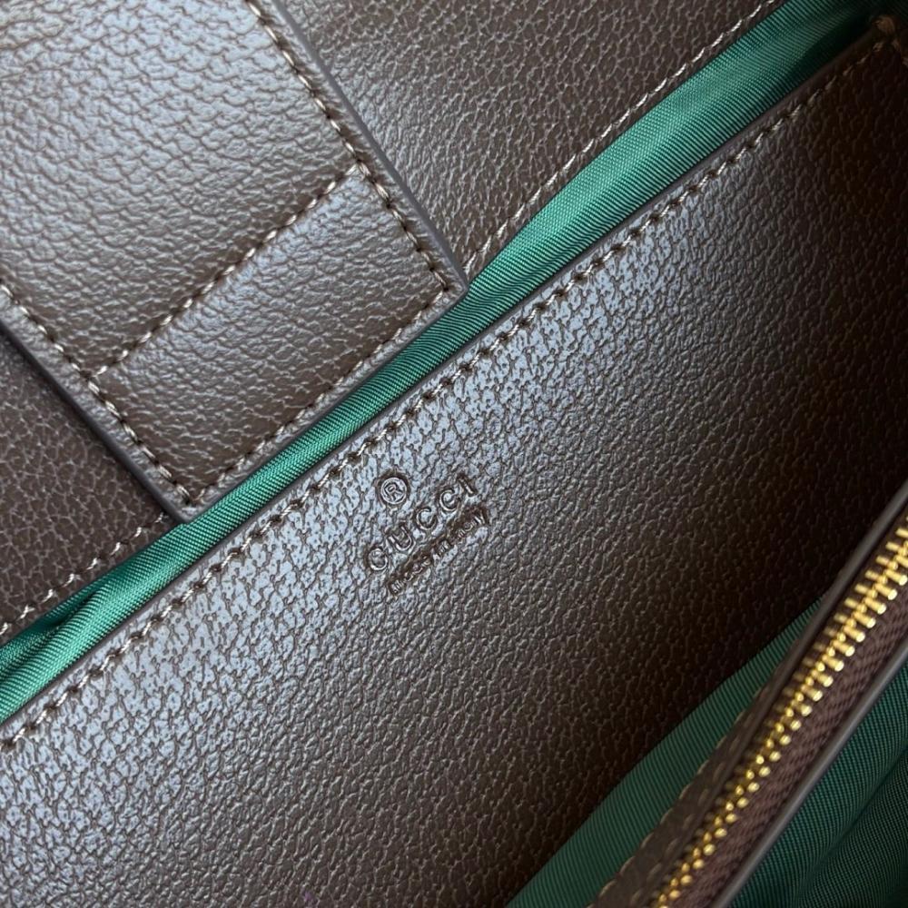 Ophidia Brown Top Handle Bag