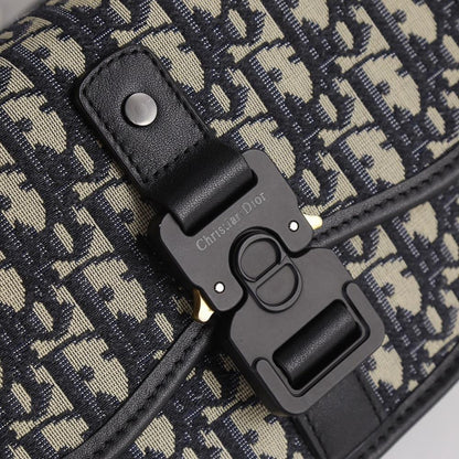 Luxury Stylish Black Printed Calfskin Shoulder Bag
