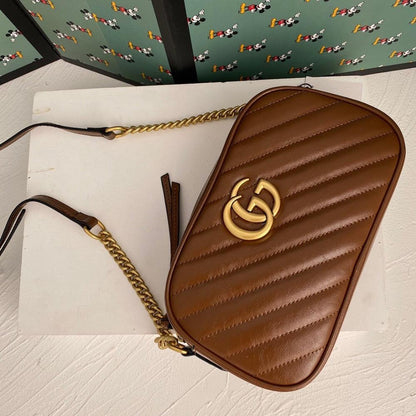 Alma Brown Quilted Leather Top Handle Bag