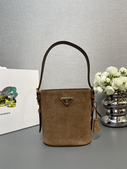 Suede Bucket Bag