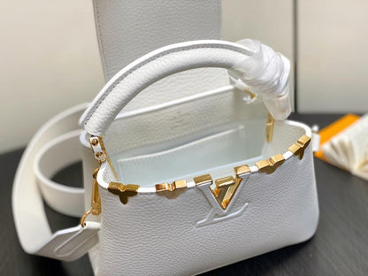 Classic Studded Leather Top Handle Bag
