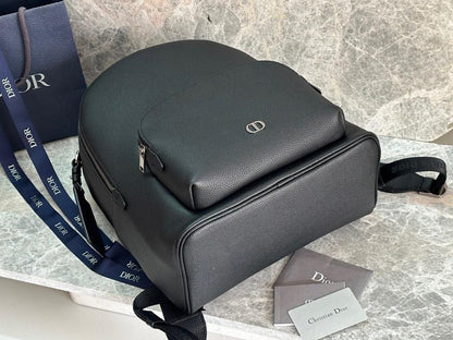 Italian-Inspired Luxury Black Calfskin Crossbody Bag
