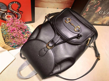 Modern Brown Leather Backpack