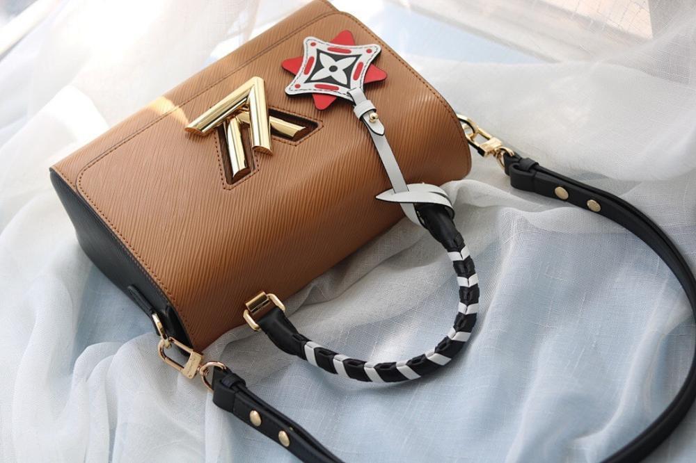 Twist Woven Leather Shoulder Bag