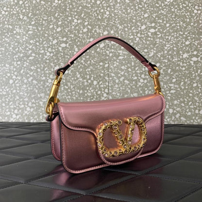 Crystal-Embellished Calfskin Wallet