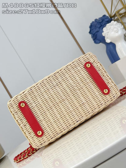 Woven Top Handle Bag