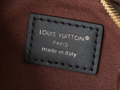Italian-Inspired Elegant Monogram Leather Shoulder Bag