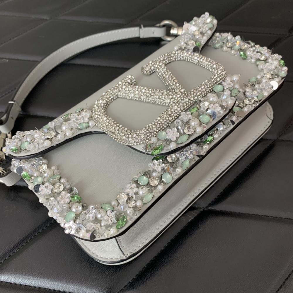 Crystal-Embellished Top Handle Bag