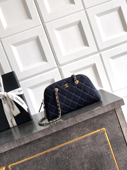 Denim Top Handle Bag