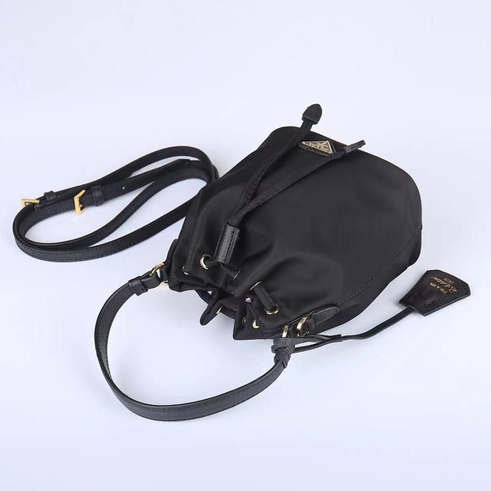 Modern Elegant Gold Leather Bucket Bag