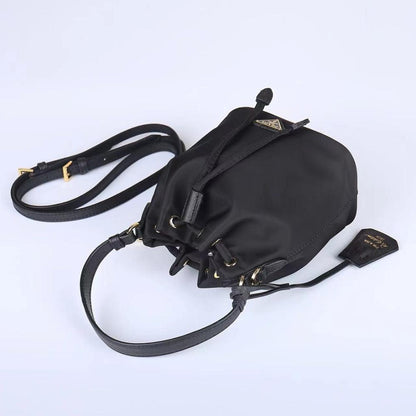 Modern Elegant Gold Leather Bucket Bag