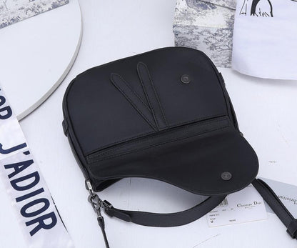 Luxury Stylish Black Quilted Calfskin Shoulder Bag