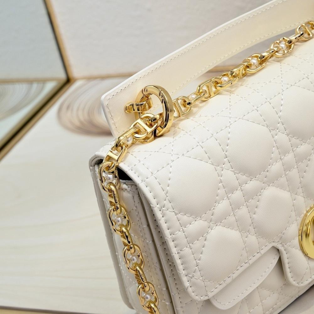 Modern Italian-Inspired White Leather Shoulder Bag