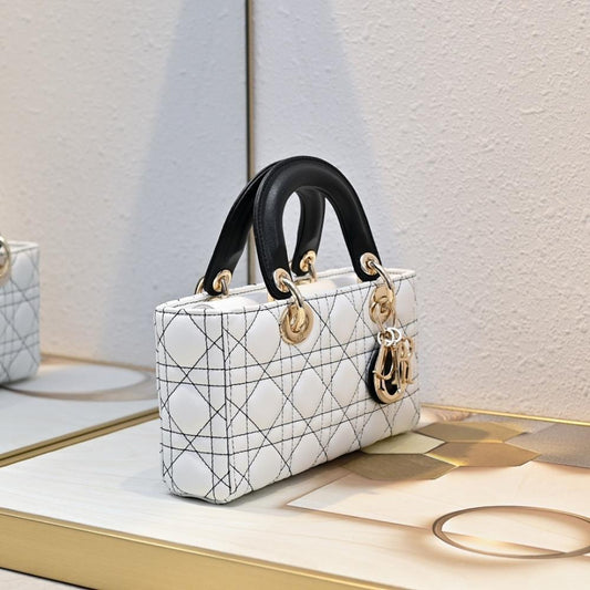 Italian-Inspired Elegant White Leather Shoulder Bag