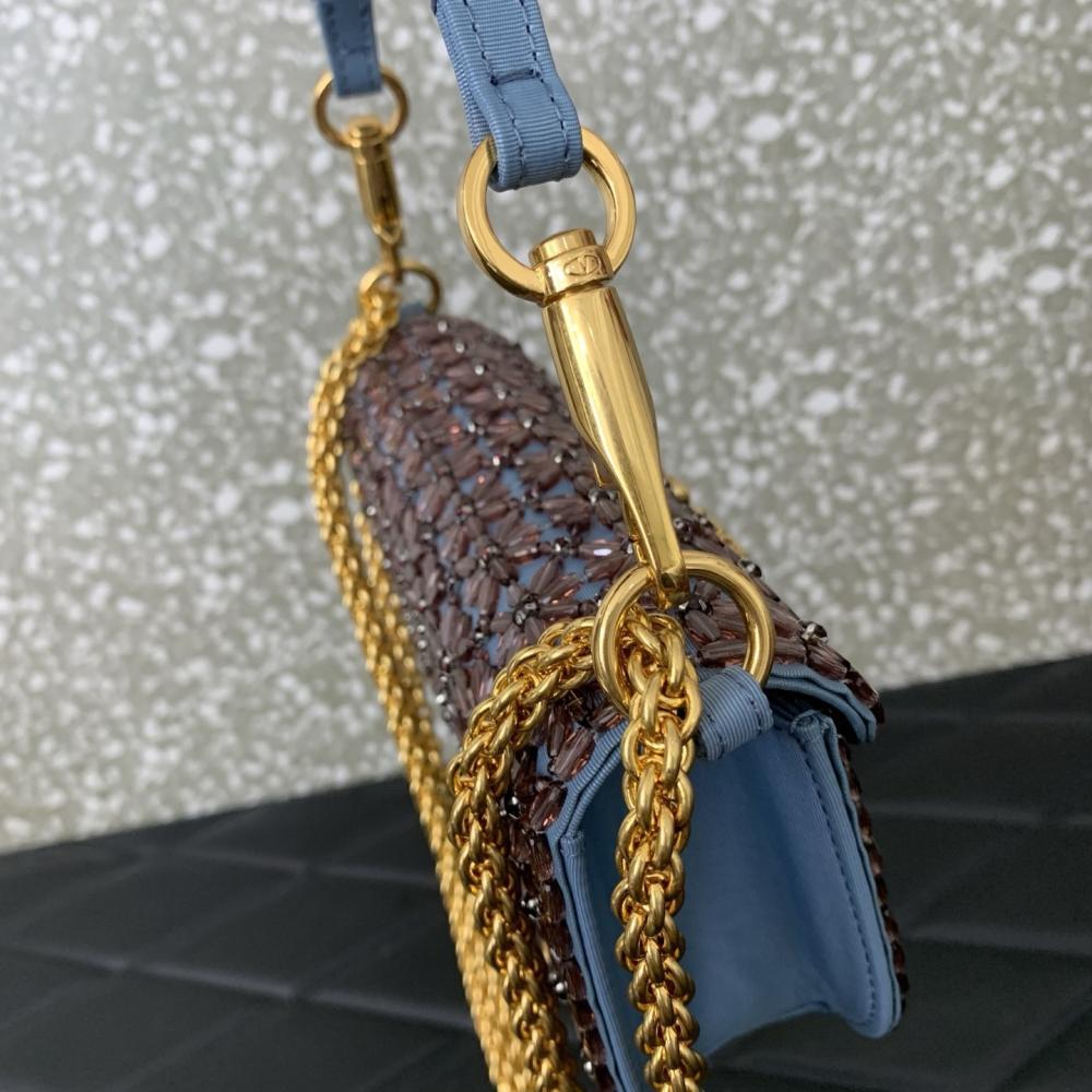 Crystal-Embellished Top Handle Bag