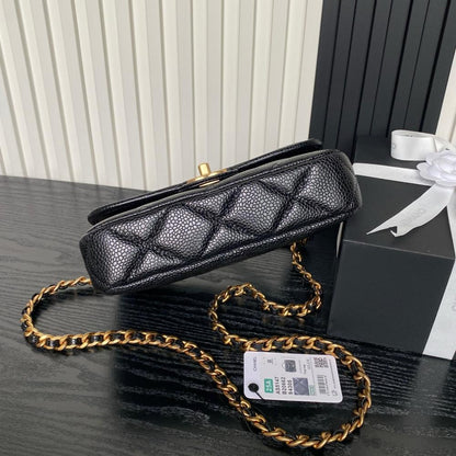 Gold Leather Shoulder Bag