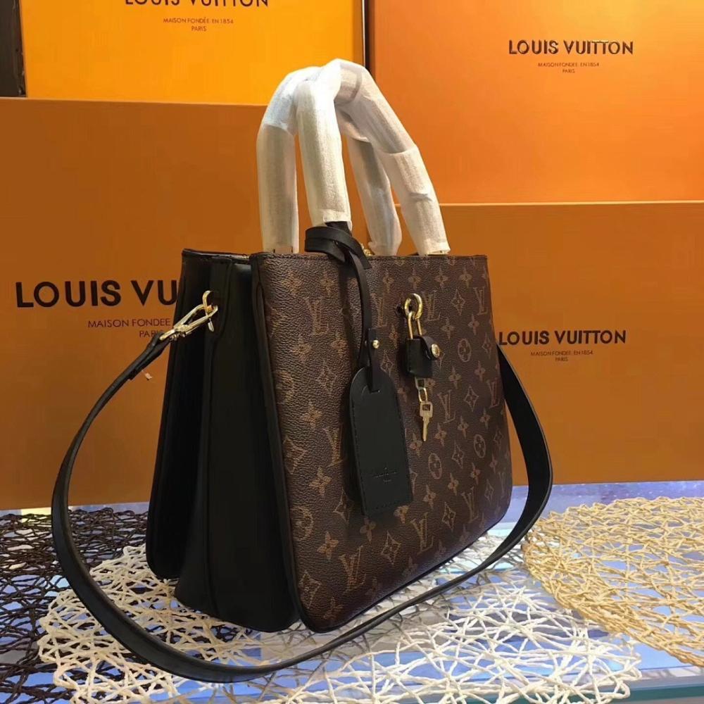 Stylish Premium Monogram Calfskin Top Handle Bag